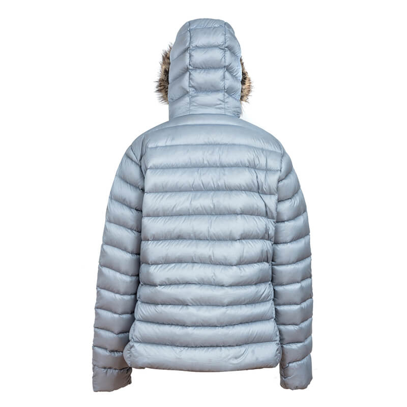 Womens puffer jacket with fur