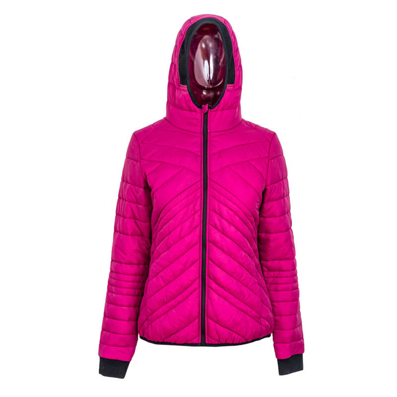 Womens Casual Hooded Quilted Down Jacket 