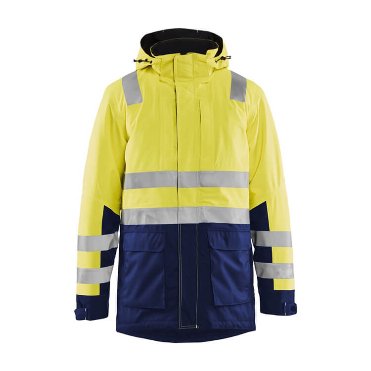 Men's Two Tone Waterproof Reflective Hi Vis Safety Jacket 
