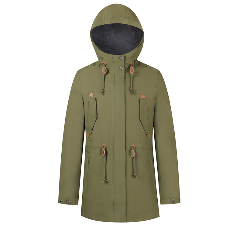 Olive green trench coat
